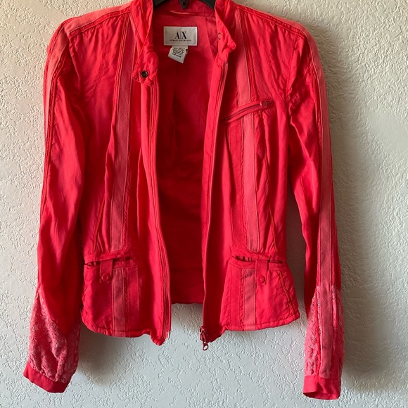 Armani Exchange Fitted Jacket Womens Red - Picture 3 of 8